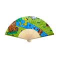 FQ Marke Promotion Geschenk Bambus benutzerdefinierte gedruckt Papier Falten Hand Fan